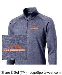 Men's Quarter Zip - Navy Blue Design Zoom